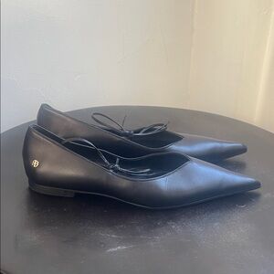 Anine Bing Nikki Flats - Black leather pointed